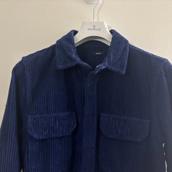 Benson Corduroy Blue Snap Button Overshirt Shirt Jacket - Small - Picture 14 of 16